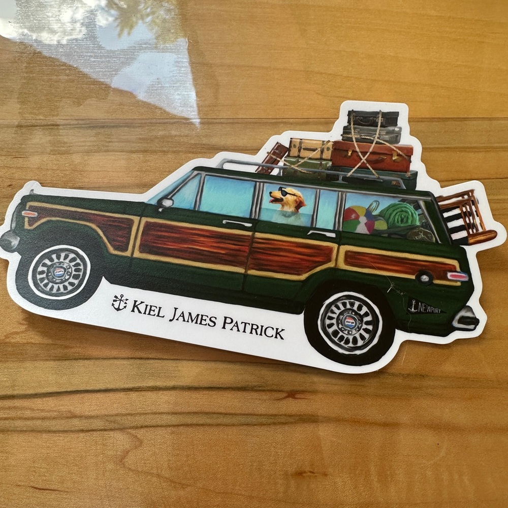 Kiel James Patrick Wagoner Yellow Lab Dog Beach Vacation Sticker Newport Cape - Picture 2 of 4